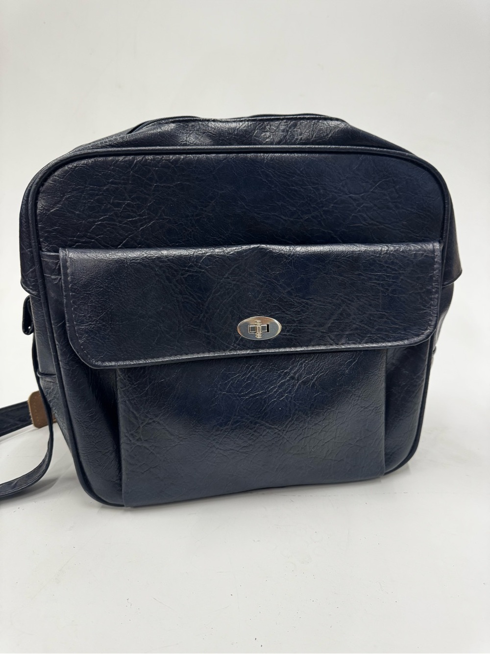 Vintage Samsonite Sentry Carry-On Crossbody Blue Shoulder Bag Luggage